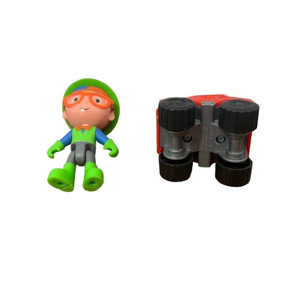 (2) Blippi Action Figure Cake Topper Lot Mini Mobile Recycle Truck Replacement - Picture 5 of 6